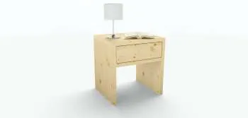 Zirben Nachttisch Edelweiß